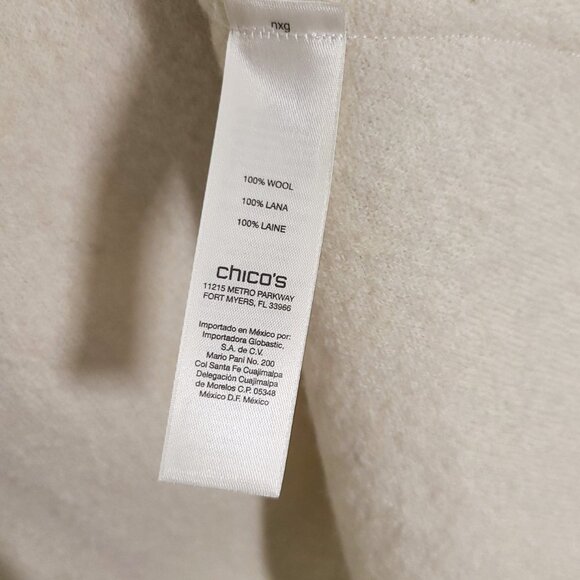 Chico's Wool Open Front Cardigan Sweater - Picture 6 of 12